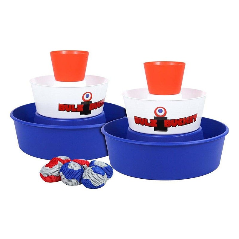 BULZiBUCKET Game by Water Sports - Beach, Tailgate, Camping, Yard, and Pool Games- Indoor/Outdoor Kids Toys - Pool Accessories Perfect for Family Game Night (Red/White/Blue) - Image 1
